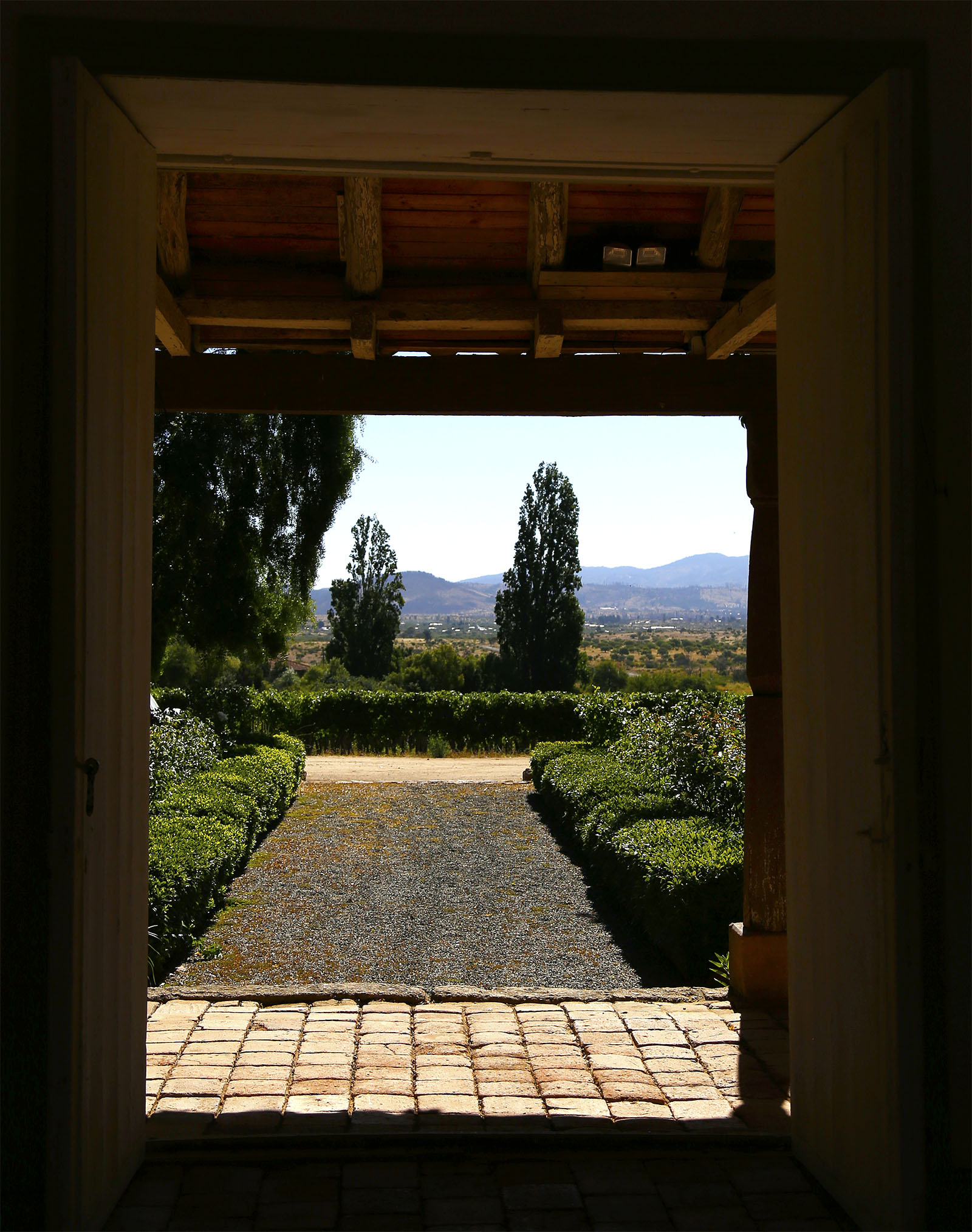 Vista desde la casa hacia los jardines de Bouchon
